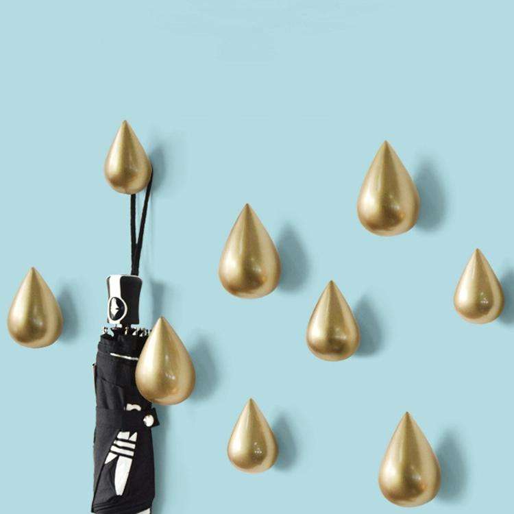 Creative Water Droplets Wall Hooks Home Decoration Resin Mural 3D Coat Hook Single Hooks Wall Han...
