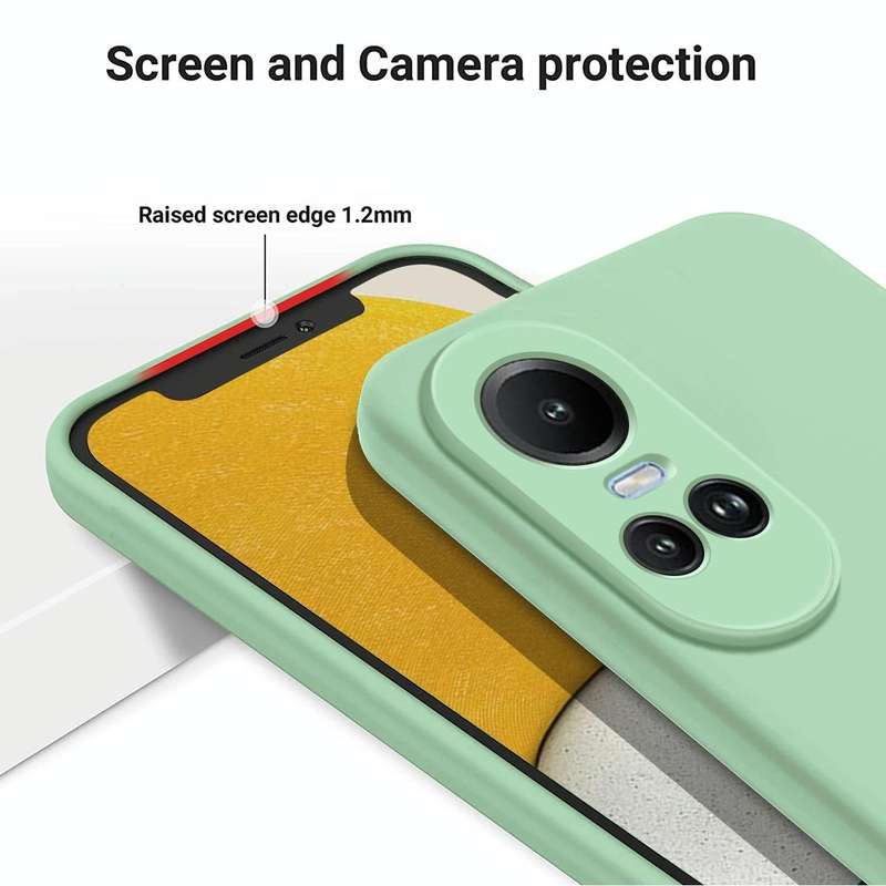 For OPPO Reno10 Global/Reno10 Pro Global Pure Color Liquid Silicone Shockproof Phone Case(Green)