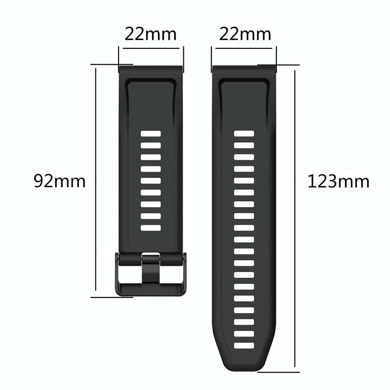 For Garmin Approach S62 22mm Horizontal Texture Silicone Watch Band with Removal Tool(Grey)