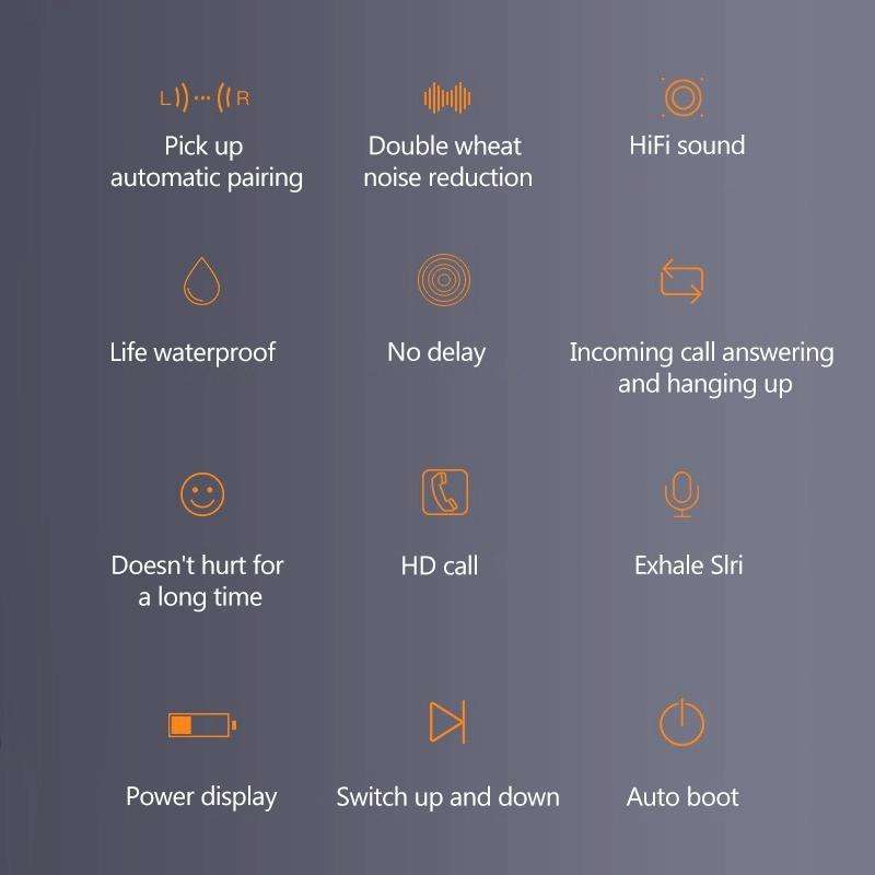 L2 TWS Stereo Bluetooth 5.0 Wireless Earphone with Charging Box, Support Automatic Pairing(Black)