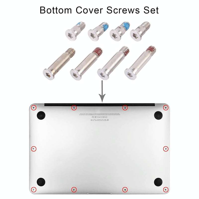 Bottom Cover Screws Set for MacBook Pro Retina 14.2 inch A2442 2021 (Silver)