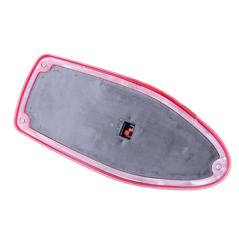 Solar Colorful Light Anti Collision Shark Fin Car Taillight LED Flash Warning Light Caution Light...