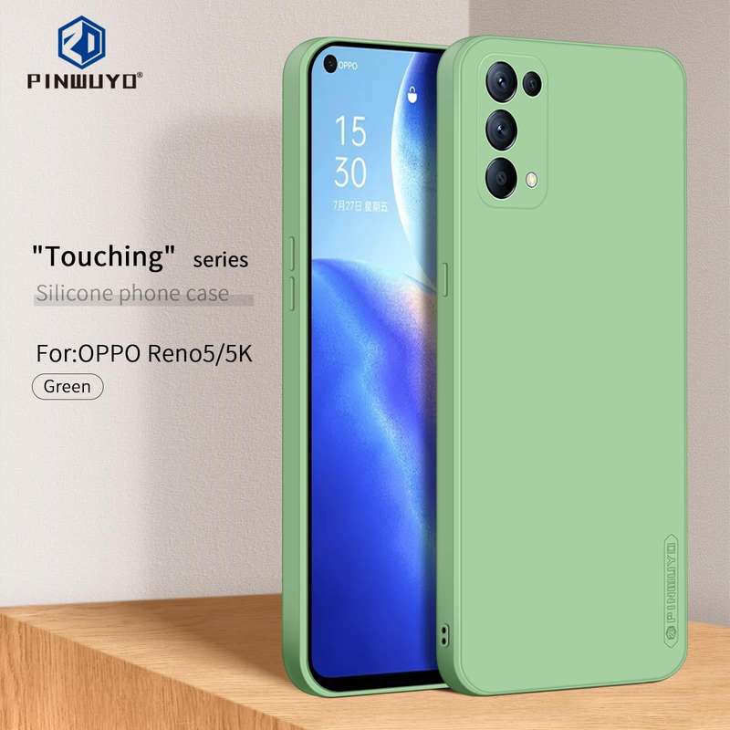 For OPPO Reno5 / Reno5 K / Find X3 Lite PINWUYO Touching Series Liquid Silicone TPU Shockproof Ca...