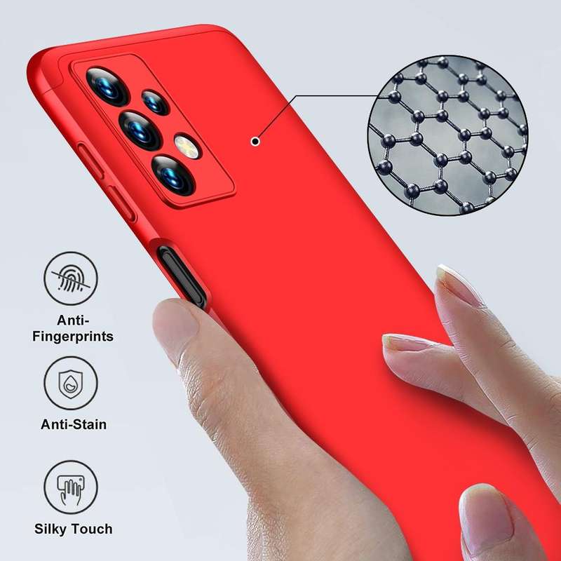 For Samsung Galaxy A23 GKK Three Stage Splicing Full Coverage PC Phone Case(Red)