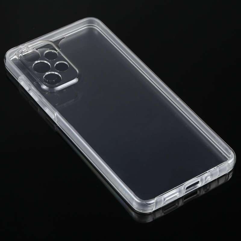For Samsung Galaxy A73 5G PC+TPU Double-Sided All-Inclusive Transparent Phone Case
