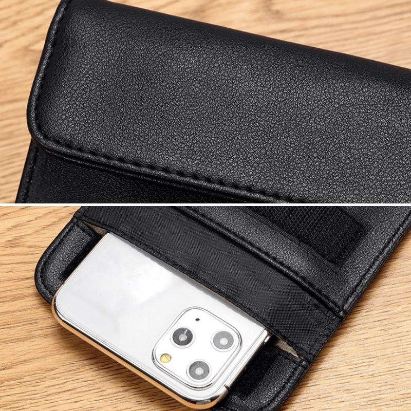 6.5 inch Anti-GPS Positioning Tracking Mobile Phone Radiation Signal Shielding Bag(Black)