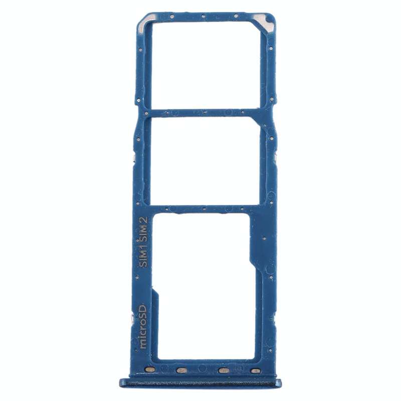 For Galaxy A20 A30 A50 SIM Card Tray + SIM Card Tray + Micro SD Card Tray (Blue)