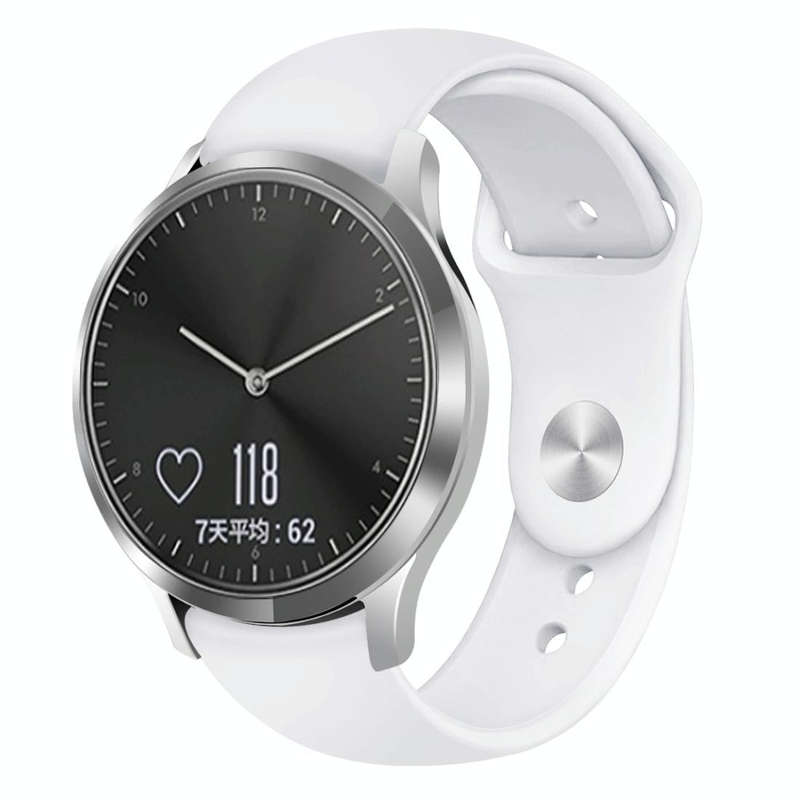 For Garmin Vivoactive 3 / Vivomove HR Solid Color Reverse Buckle Silicone Watch Band, Size: Large...