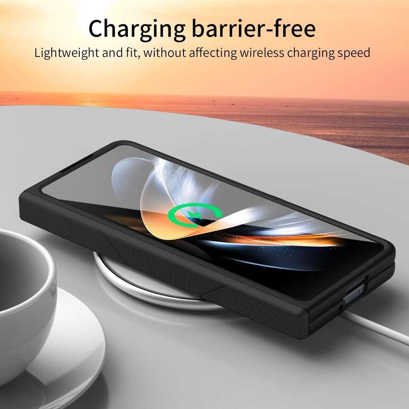 For Samsung Galaxy Z Fold4 5G Extraordinary Series Hinged Folding Full Phone Case(Black)