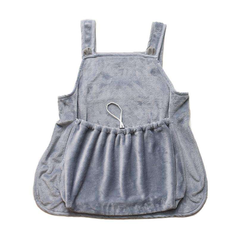 Cat Hug Apron Fleece Carriers Bags Anti-sticky Fur Hold Cats Pocket(Gray)