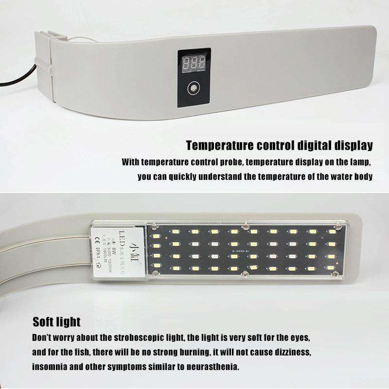 AST X9 Thin LED Fish Tank Clip Light High Power Aquatic Lamp, Specification: US High Version