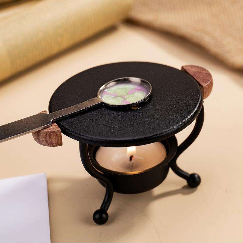 Seal Wax Warmer Tealight Candle Warmer Vintage Candle Holder(Black)