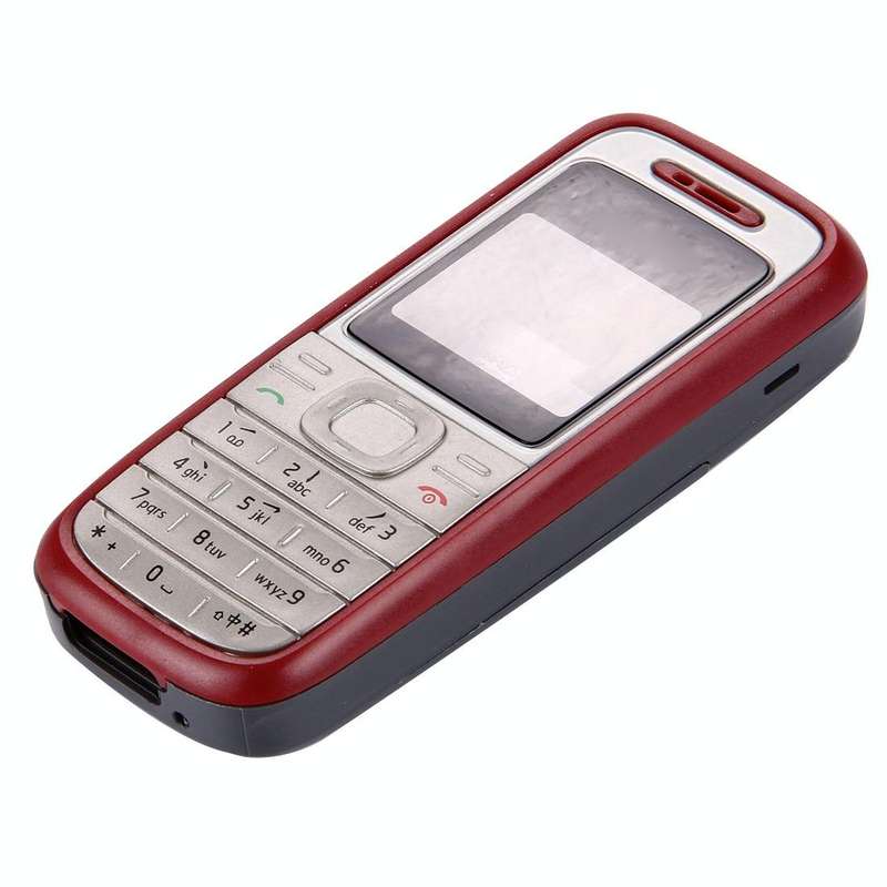 Full Housing Cover (Front Cover + Middle Frame Bezel + Battery Back Cover) for Nokia 1200 / 1208 ...