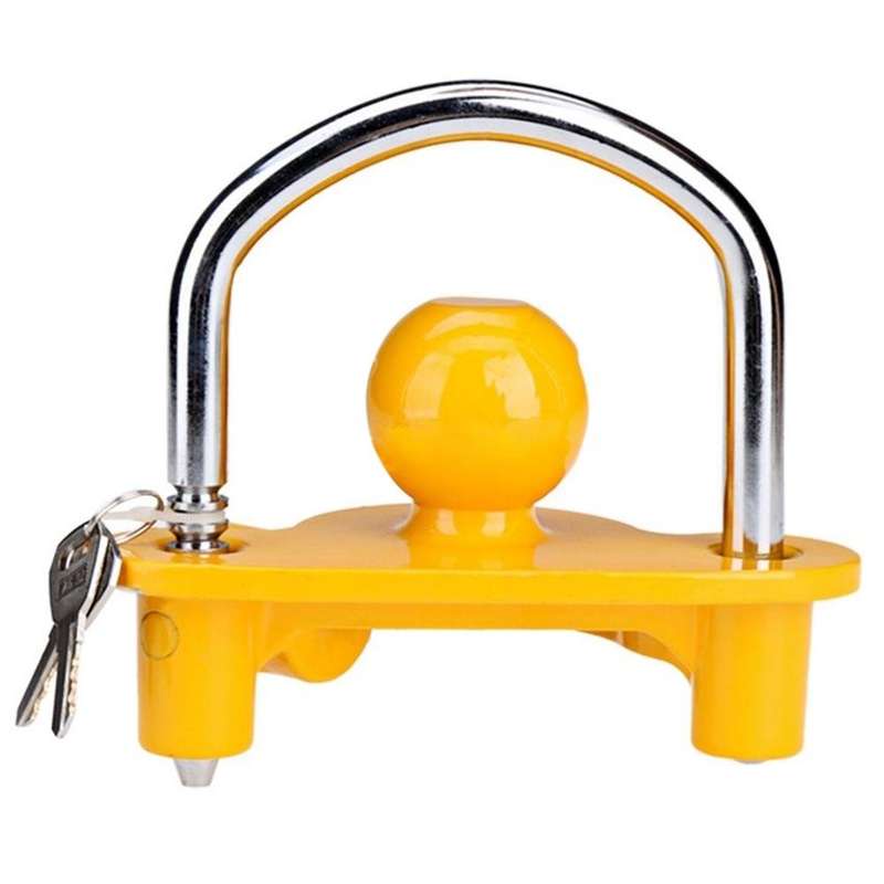 Universal Trailer Ball Hitch Coupler Lock Adjustable Trailer U Shape Coupling Lock, Random Color ...