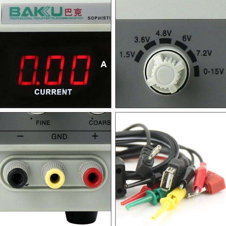BAKU BK-1502DD DC Regulated Power Supply DC Ammeter Laptop Mobile Phone Repair Digital Display, S...
