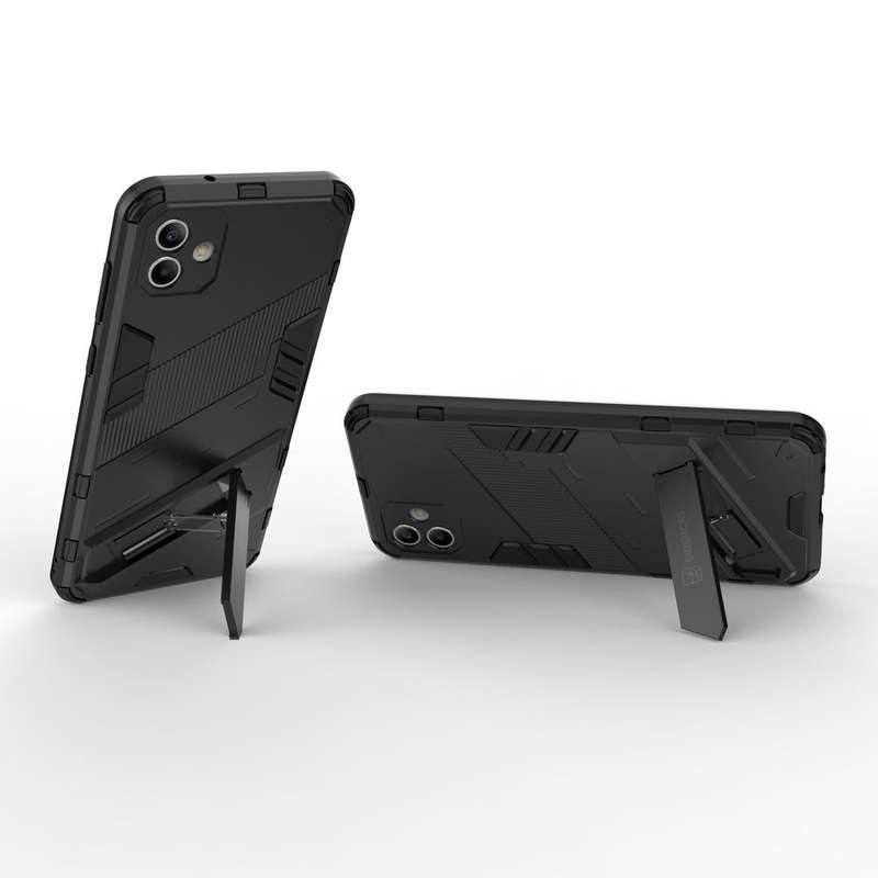 For Samsung Galaxy A04 4G Punk Armor 2 in 1 PC + TPU Shockproof Phone Case(Black)