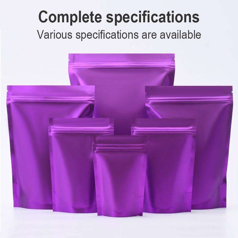 100 PCS/Set Matte Aluminum Foil Snack Stand-up Pouch, Size:14x20+4cm(Gold)