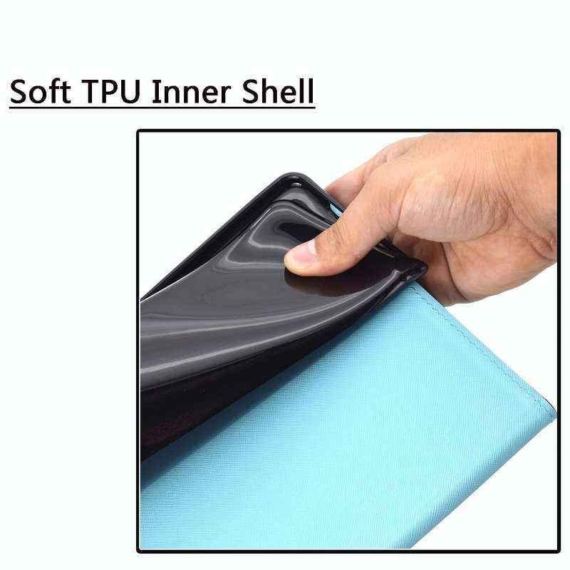 For Samsung Galaxy Tab A9+ Coloured Drawing Stitching Flip PU Tablet Case with Sleep / Wake-up Fu...