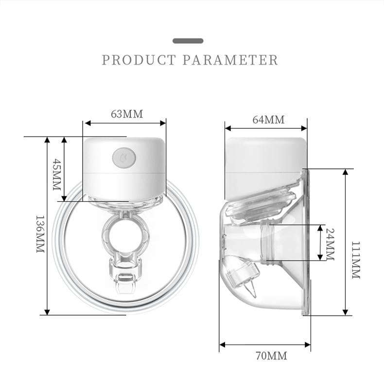 S12 LCD Screen Smart Large Capacity Portable Wearable Silent Electric Breast Pump, Color: Bilateral