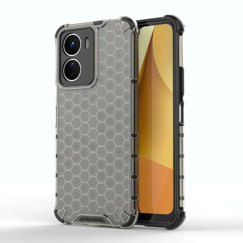 For vivo Y16 4G Global Honeycomb Phone Case(Black)