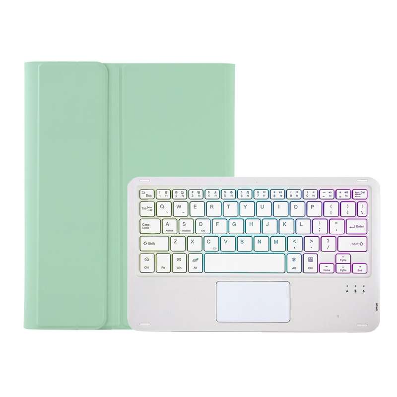 For Samsung Galaxy Tab S6 Lite A610B-AS Candy Color Backlight Bluetooth Keyboard Leather Tablet C...