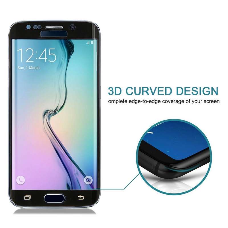 For Galaxy S6 Edge+ / G928 0.3mm 9H Surface Hardness 3D Explosion-proof Colorized Electroplating ...