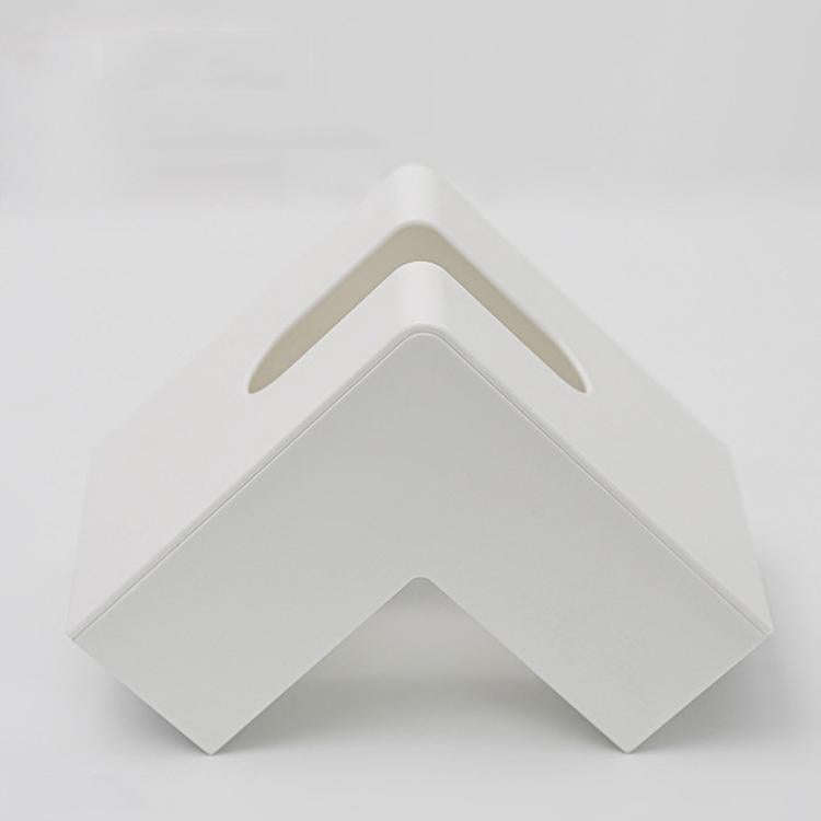 Creative Simple Household Plastic Tissue Paper Storage Box(White)