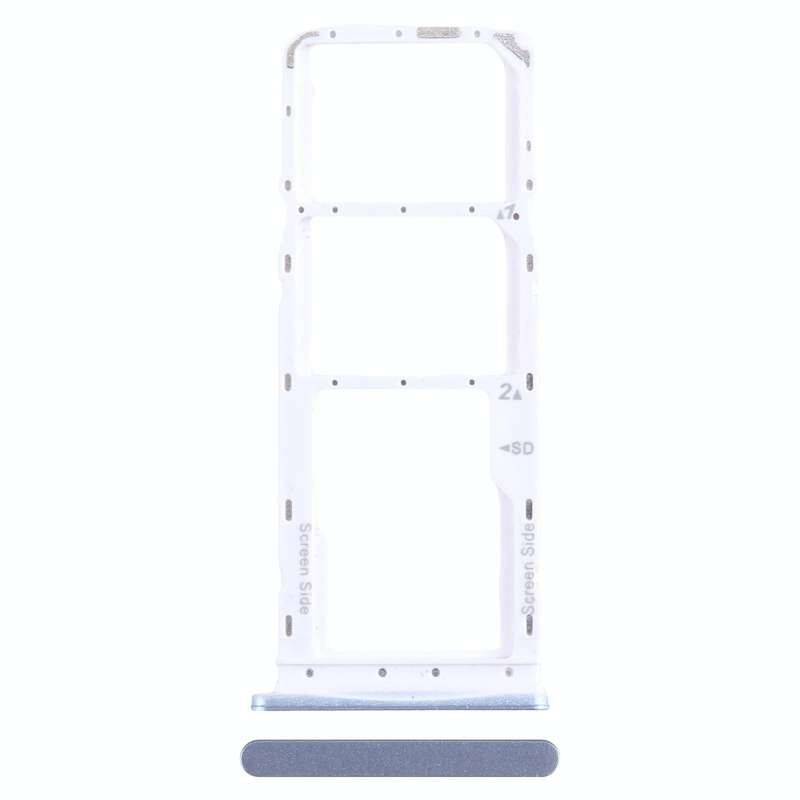 For Infinix Smart 7 India X6517 SIM Card Tray + SIM Card Tray + Micro SD Card Tray (Blue)