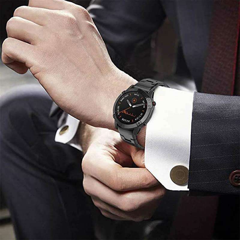 For Garmin Fenix 6 Sapphire GPS 22mm Titanium Alloy Quick Release Watch Band(Titanium Gray)