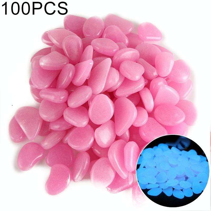 100 PCS Glow in The Dark Garden Pebbles for Walkways & Decoration and Plants Luminous Stones(Ligh...