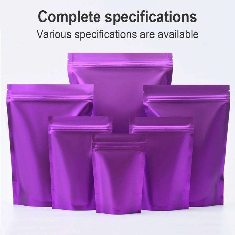 100 PCS/Set Matte Aluminum Foil Snack Stand-up Pouch, Size:9x13+3cm(White)