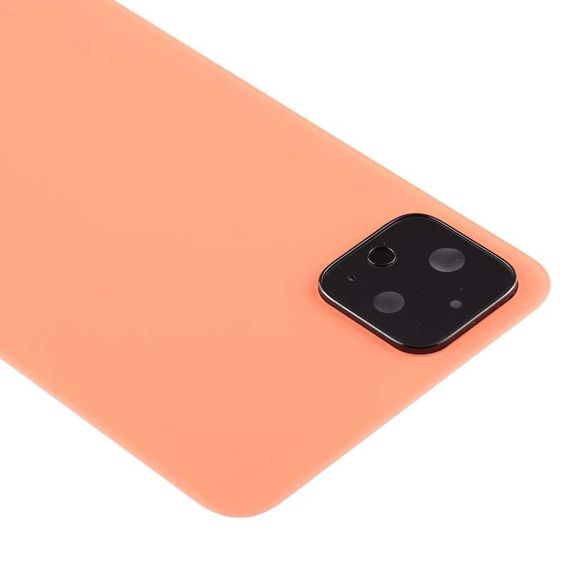 Battery Back Cover with Camera Lens Cover for Google Pixel 4(Orange)