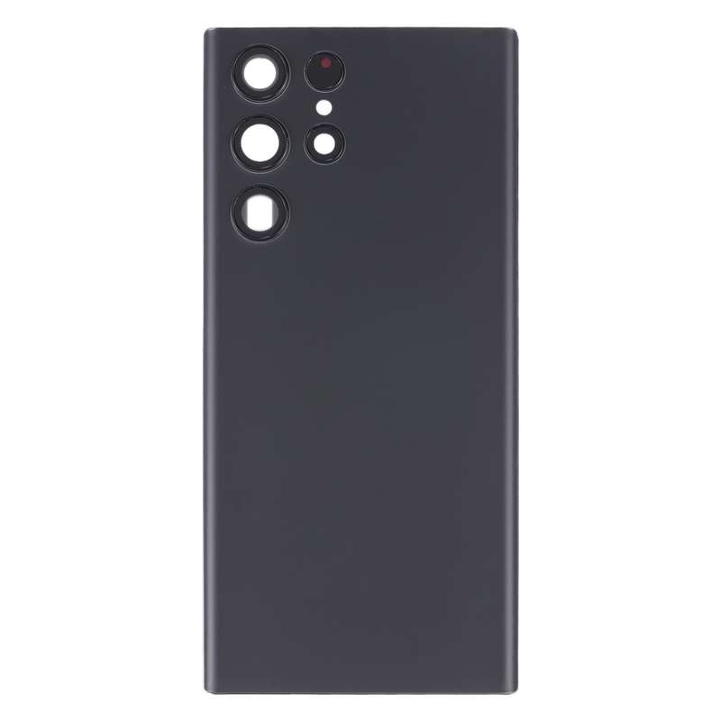 For Samsung Galaxy S22 Ultra 5G SM-S908B Battery Back Cover with Camera Lens Cover (Black)
