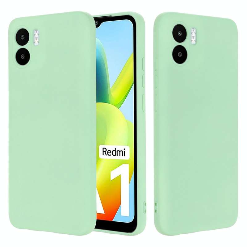For Xiaomi Redmi A1 / A2 Pure Color Liquid Silicone Shockproof Phone Case(Green)