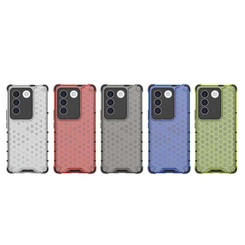 For vivo V27 / V27 Pro Shockproof Honeycomb Phone Case(White)