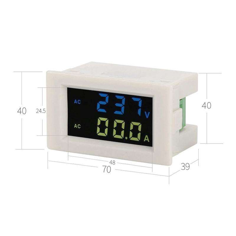 D85-2042A 110V 220V 380V 100A Digital AC Voltmeter Ammeter Current Amps Volt Meter LCD Panel Moni...