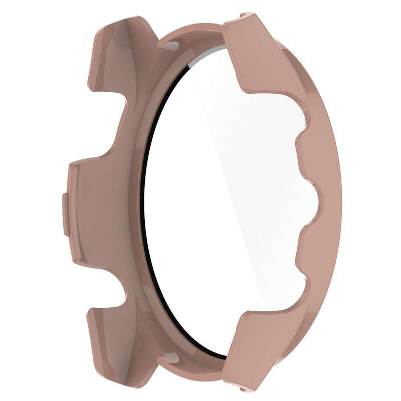 For Garmin Forerunner 265 PC + Tempered Glass Film Integrated Watch Protective Case(Sakura Pink)