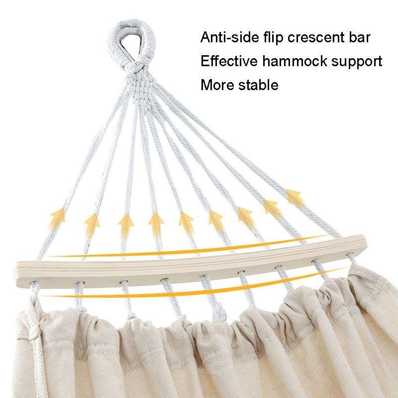 KLY829 Camping Indoor Hammock Outdoor Swing, Style: Double Reinforcement Anti-rollover Gray