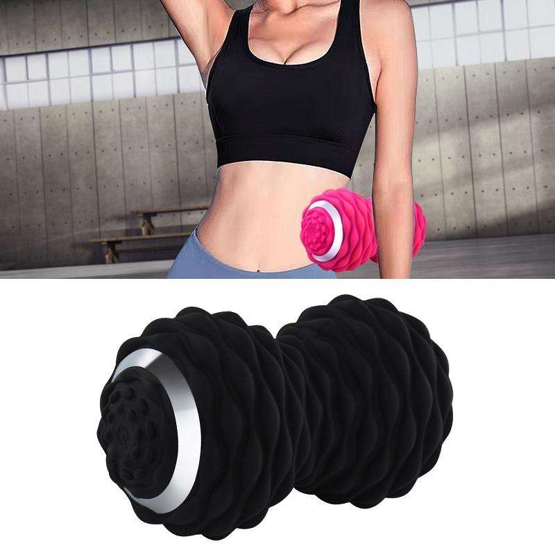 Massage Fitness Electric Silicone Massage Ball Muscle Relaxation Fascia Ball Peanut Shape Yoga Ba...