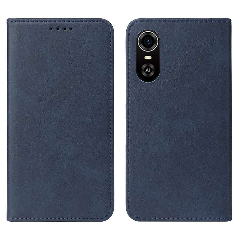 For ZTE Blade A31 Plus Magnetic Closure Leather Phone Case(Blue)