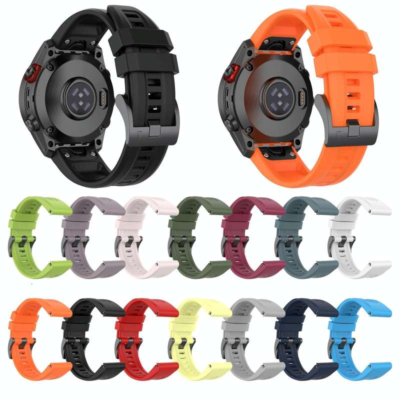 For Garmin EPIX Gen2 22mm Silicone Solid Color Watch Band(Orange)