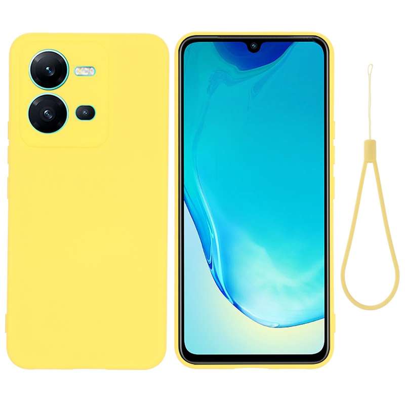 For vivo V25 5G / V25E 5G / X80 Lite Pure Color Liquid Silicone Shockproof Full Coverage Phone Ca...
