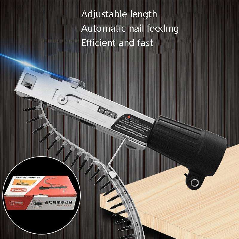 JieLi Chain Belt Screw Converter Electric Screwdriver On Gypsum Board Tool With 50 Chains Strap