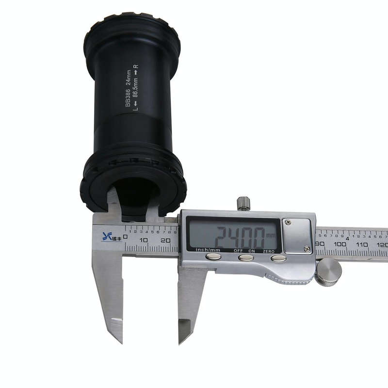 BB386 Press Fit Style EVO Bottom Bracket Fits 86.5mm for SHIMANO / SRAM / FSA Mountain Bike (Black)