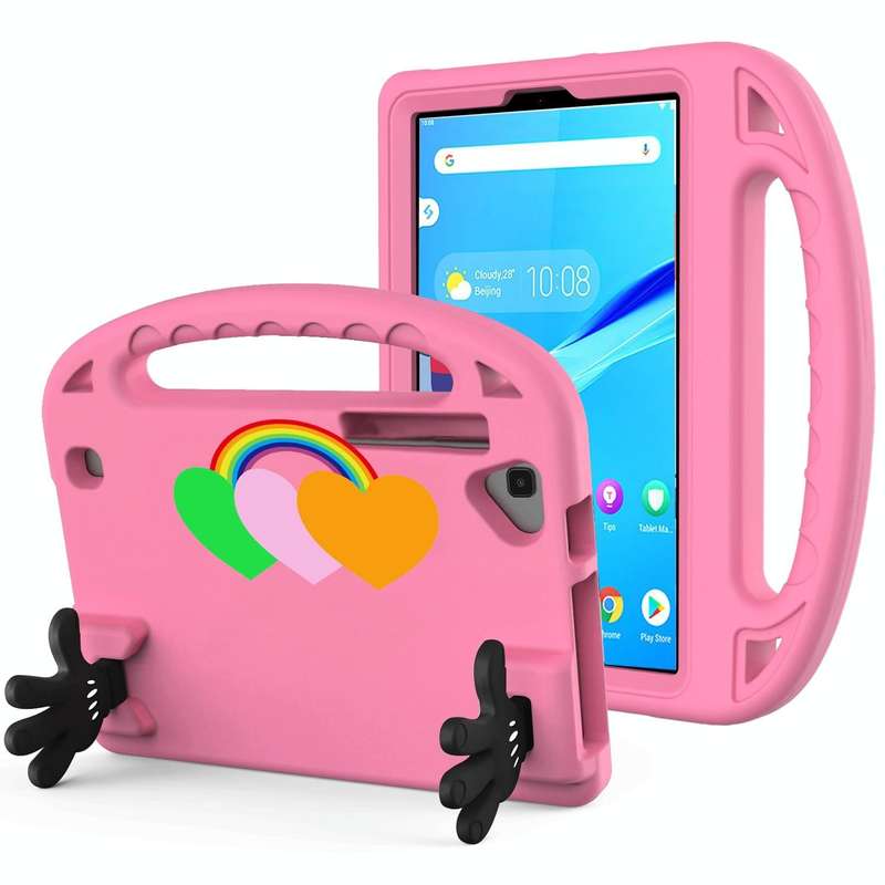 For Lenovo Tab M8 Love Small Palm Holder EVA Tablet Case(Pink)