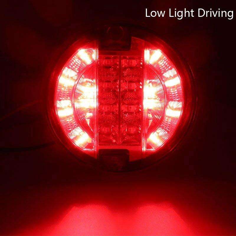 4 Inch 20 LEDs10-30V Wide Pressure Truck Tail Light 20LED Round Truck Tail Light Bread Light(Yellow)