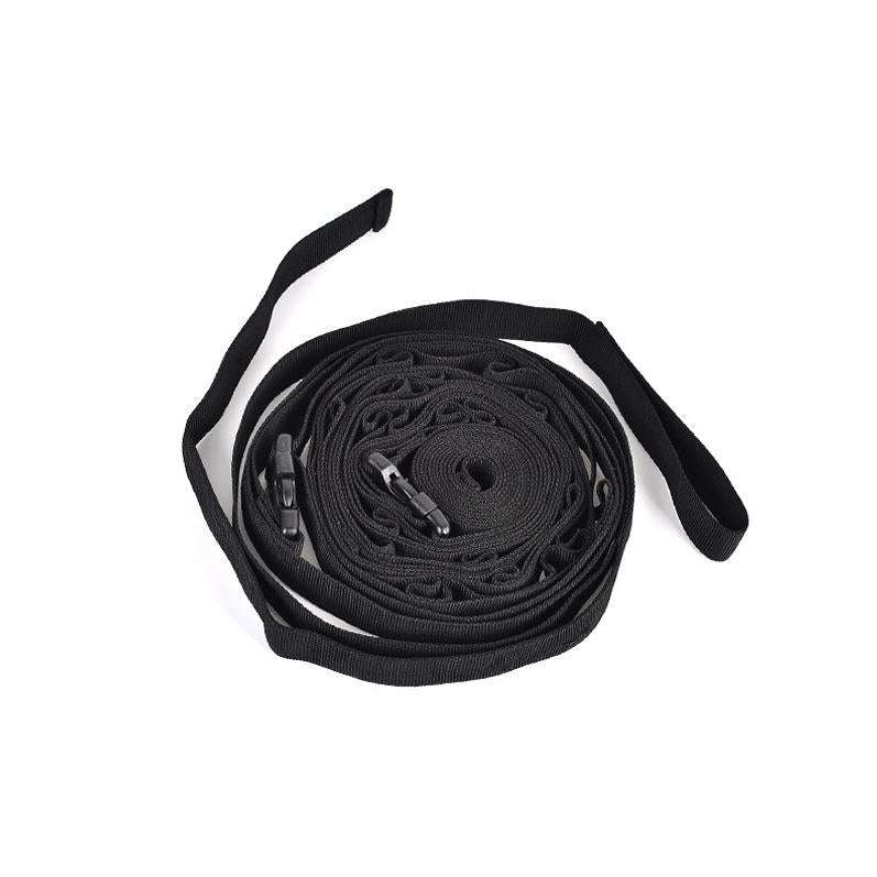 Outdoor Camping Tents Storage Clothesline 19 Ring Wild Camp Straps Lanyard, Length: 4.3m(Black)
