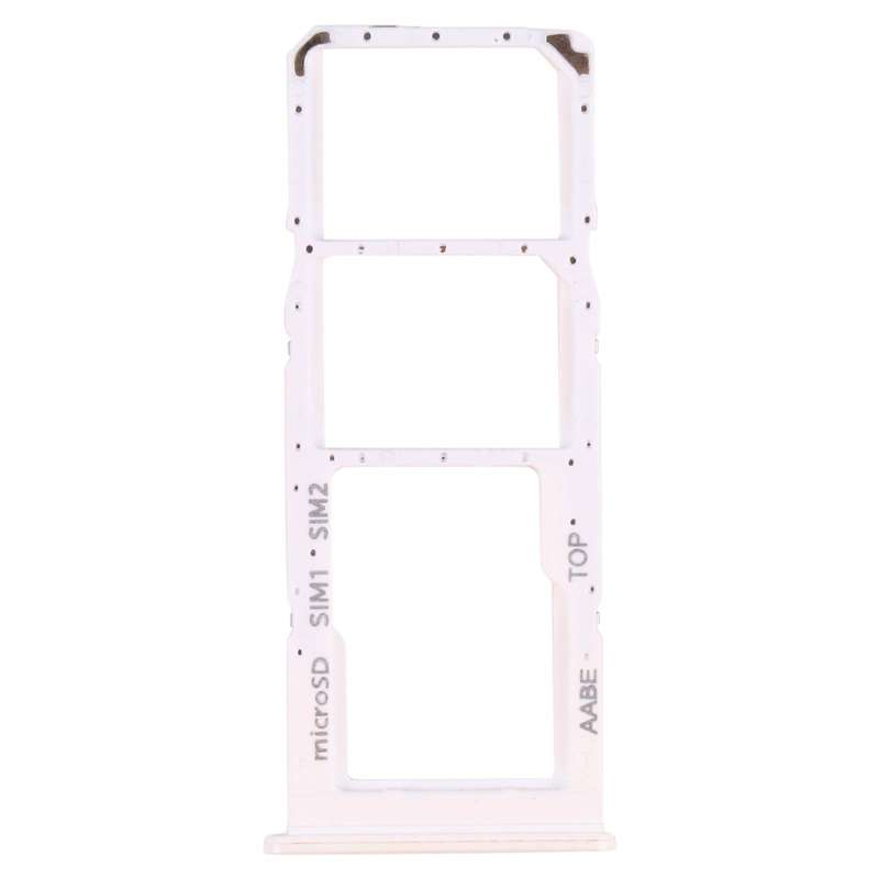 For Samsung Galaxy A12 SM-A125 SIM Card Tray + SIM Card Tray + Micro SD Card Tray (White)