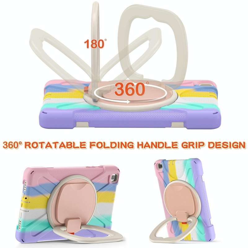 For Samsung Galaxy Tab A 8.0 (2019) T290 / T295 Silicone + PC Protective Case with Holder & Shoul...