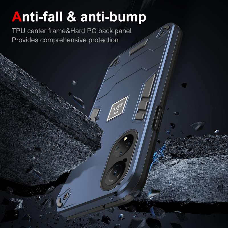 For Honor X7 2 in 1 Shockproof Phone Case(Blue)